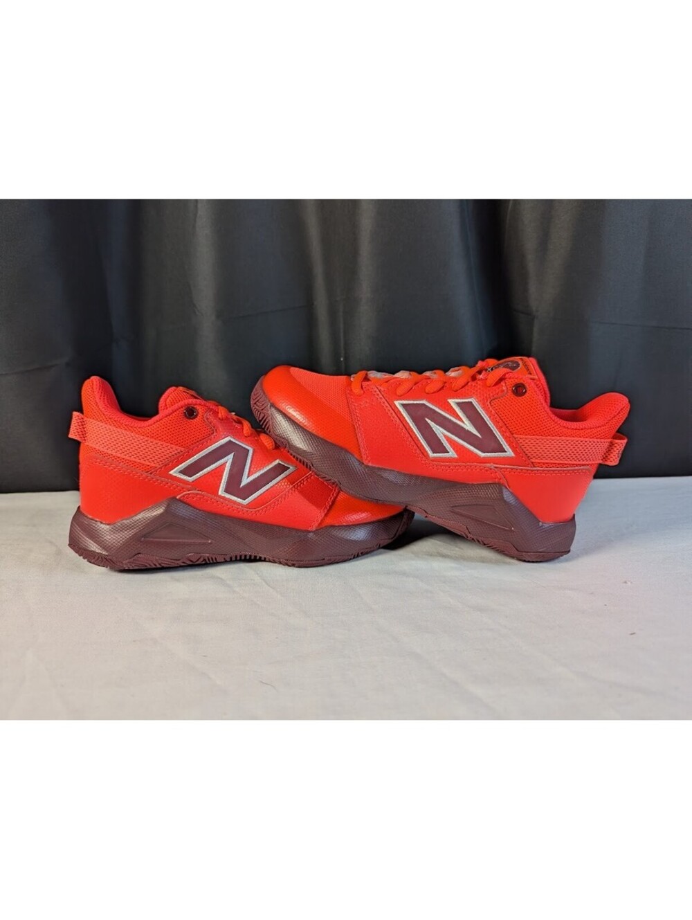 New Balance Coco CG2 Kids Tennis Shoes Size 1 Urgent Red Burgundy Court KCCOCOS2